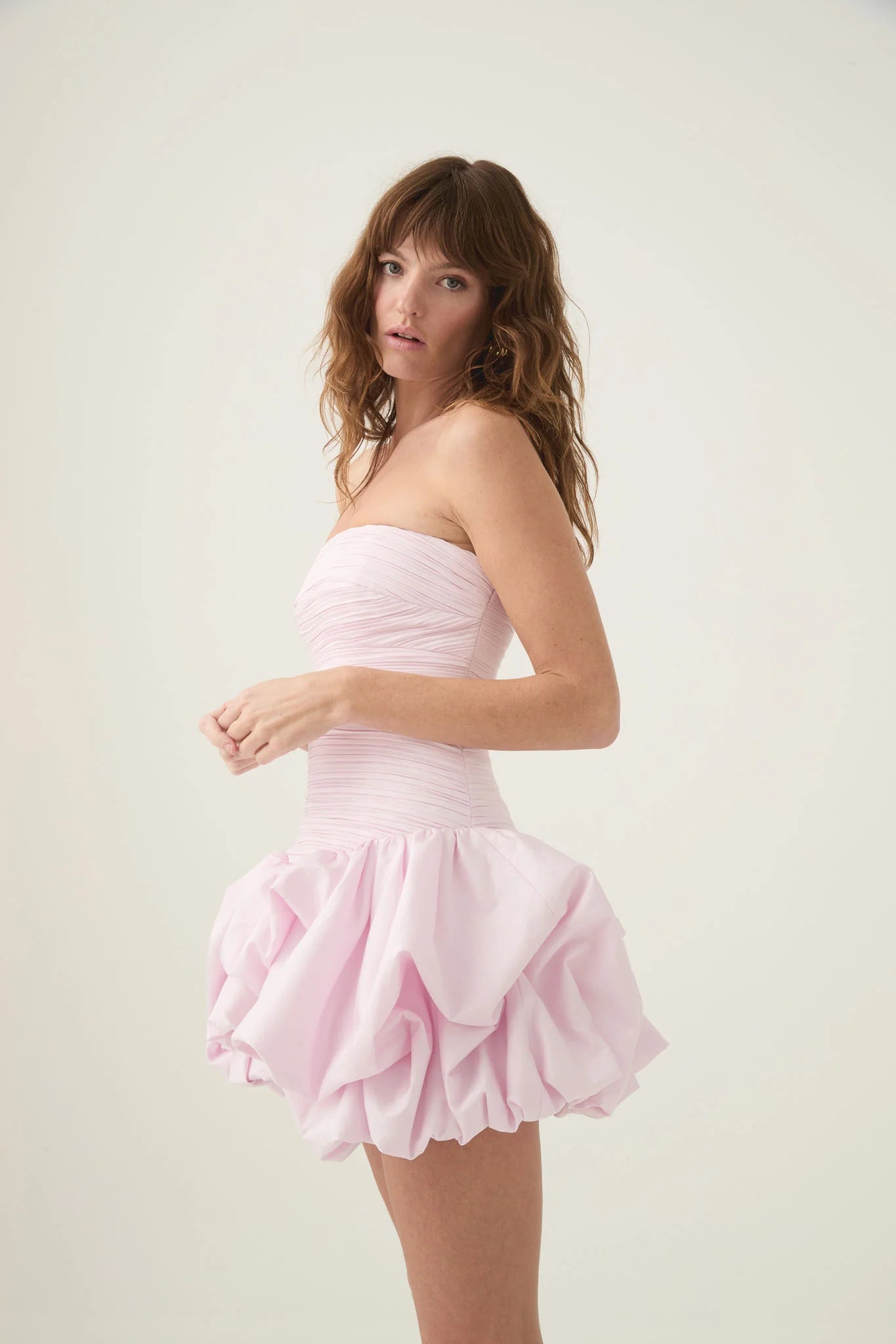 Aje ‘Bubble Hem’ Mini in Pink