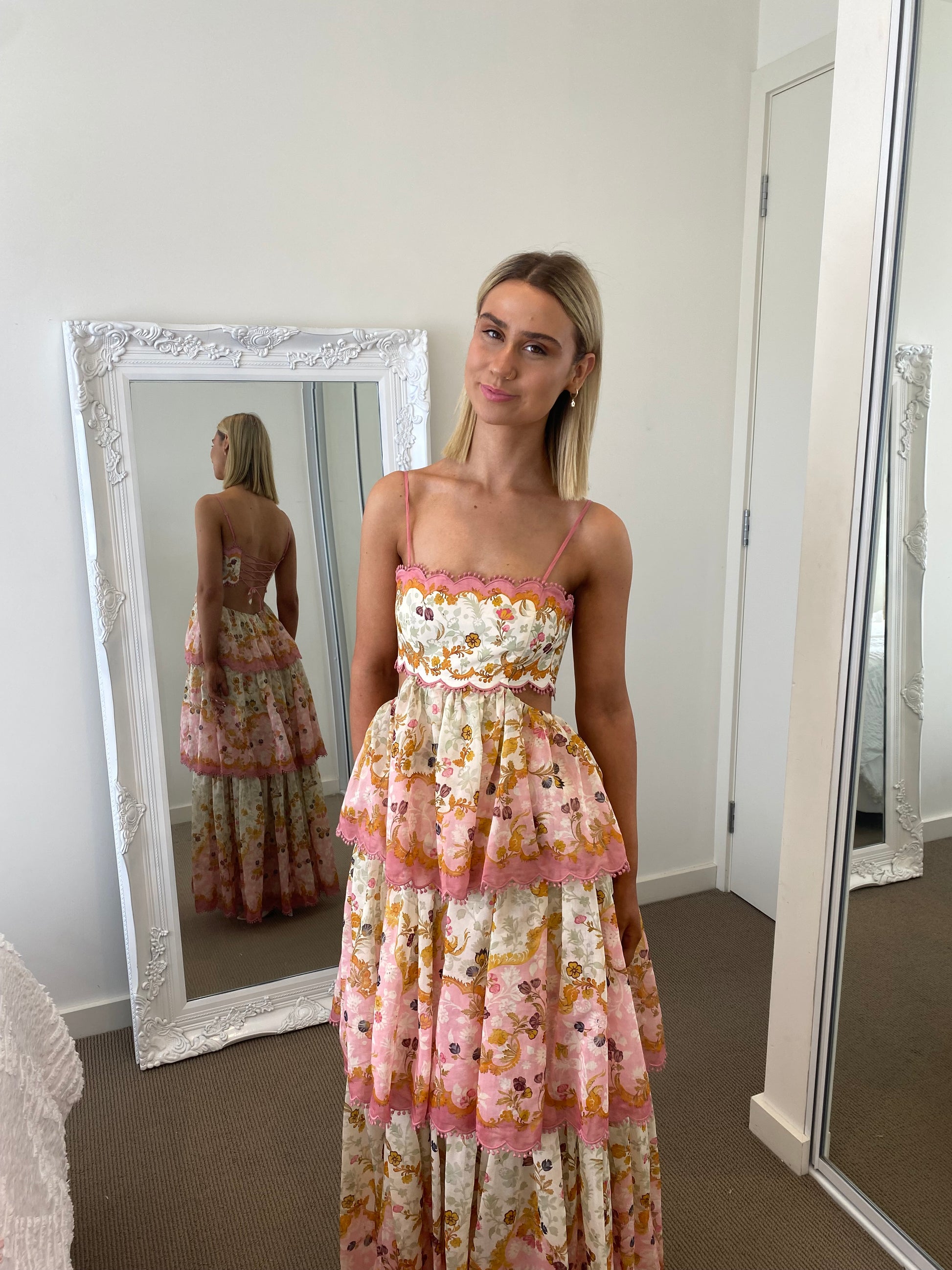 laurel tiered open-back maxi dress Elliatt Laurel Sleeveless Maxi Dress Review