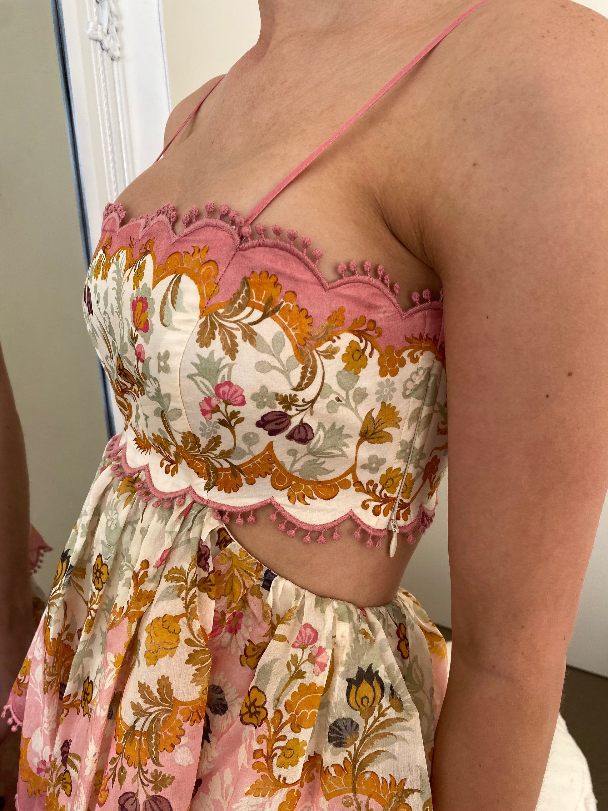 zimmermann laurel tiered open back dress Zimmerman 'Laurel' Dress HONEY HIRE BOUTIQUE