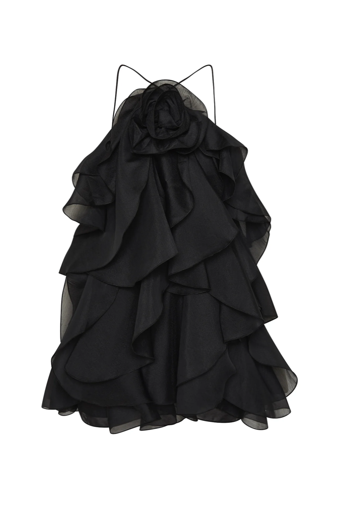 Aje Pandorea Layered Mini Dress in Black