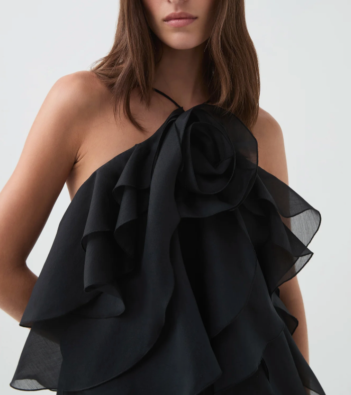 Aje Pandorea Layered Mini Dress in Black