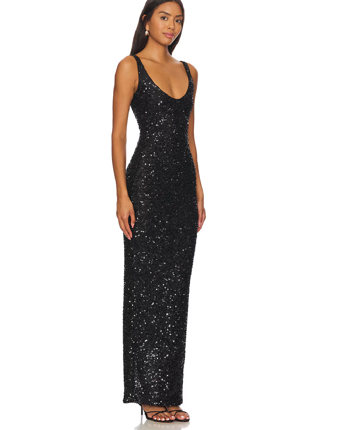 NBD Janhvi Maxi Dres in Black